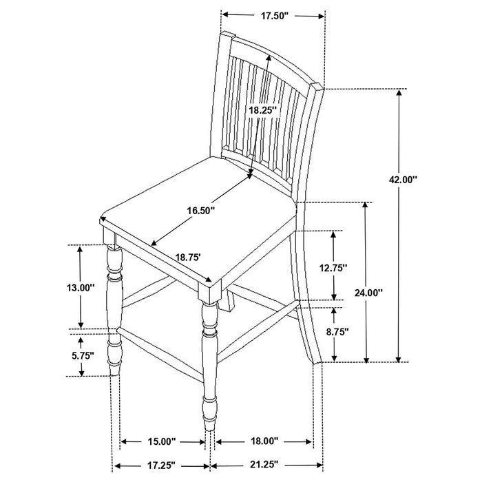 Wiley 5 Pc Counter Height Dining Set