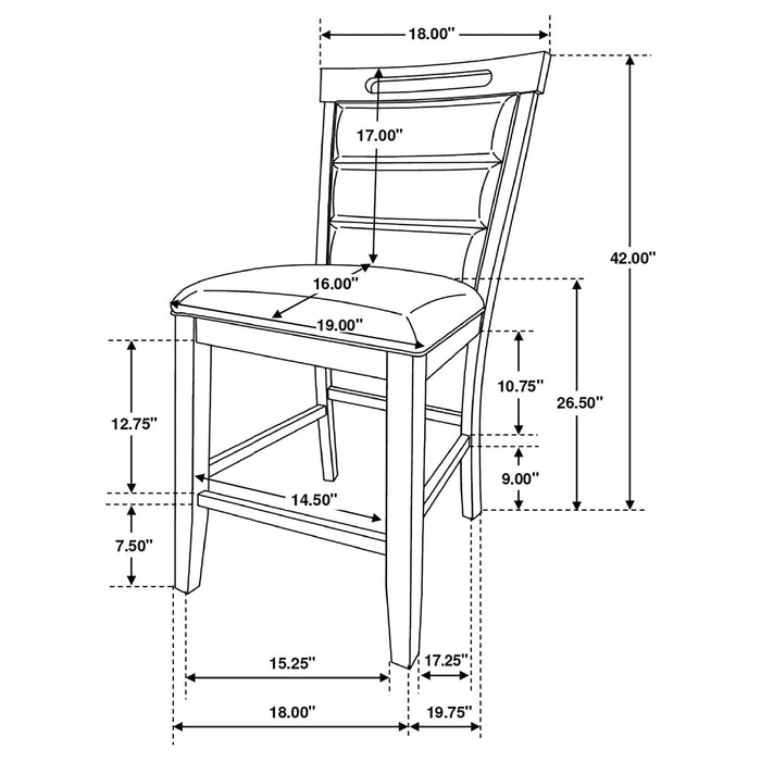 Aldrich 5 Pc Counter Height Dining Set