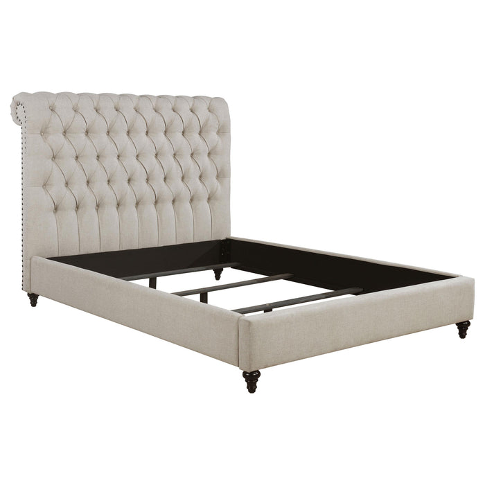 Devon Tufted Upholstered Eastern King Bed Beige image