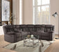 Acme Rylan Motion Sectional Sofa in Dark Brown 54965 image