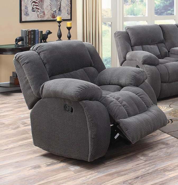 Weissman Upholstered Glider Recliner Charcoal