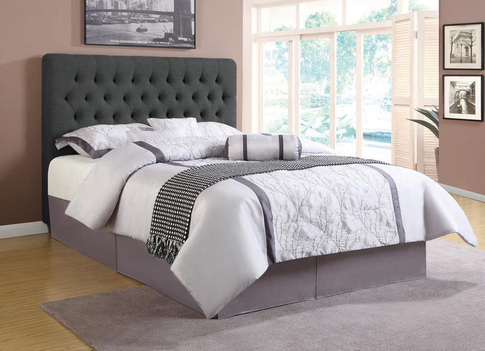 Chloe Tufted Upholstered Full Bed Charcoal