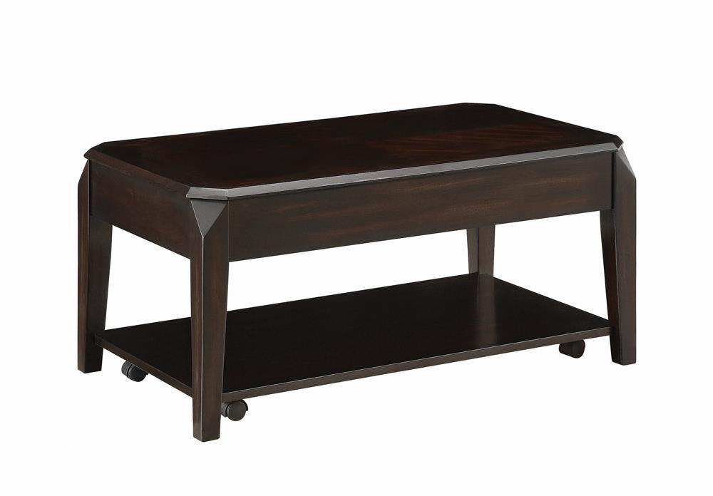 Baylor Lift Top Coffee Table with Hidden Storage Walnut