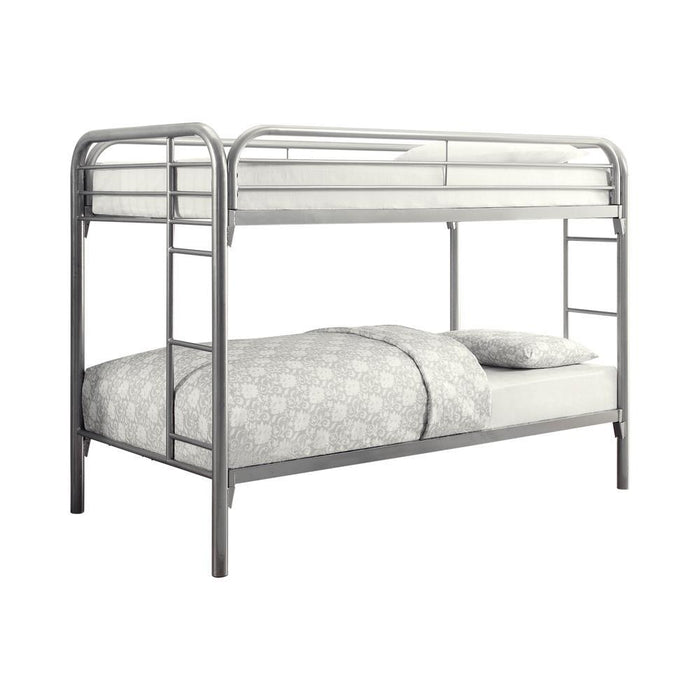 Morgan Twin Over Twin Bunk Bed Silver