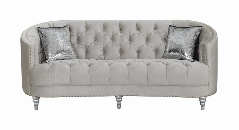 Avonlea Sloped Arm Tufted Sofa Grey