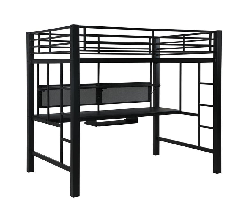 Avalon Full Workstation Loft Bed Black