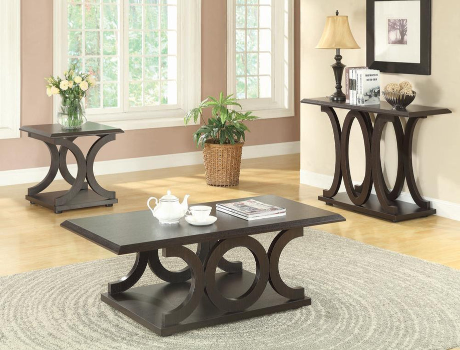 Shelly C-shaped Base Coffee Table Cappuccino