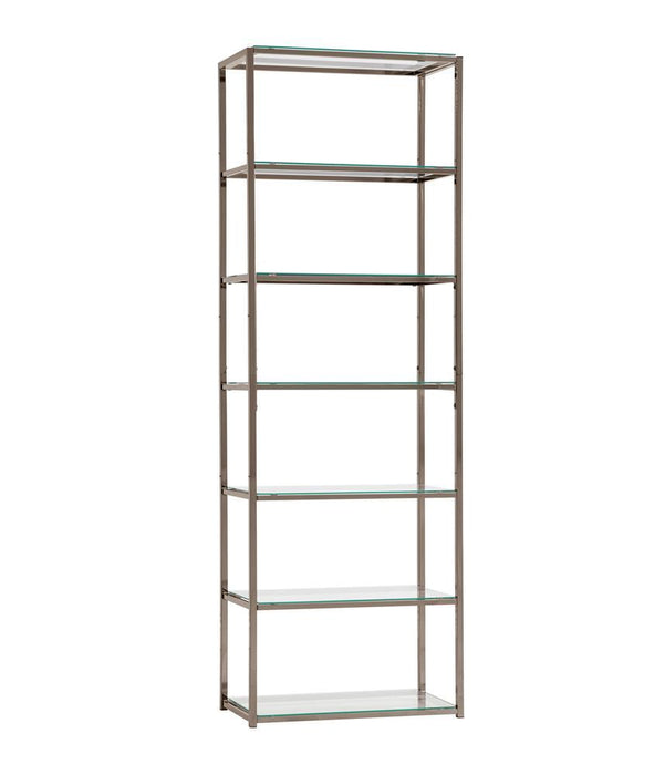 Kate 6-shelf Bookcase Black Nickel