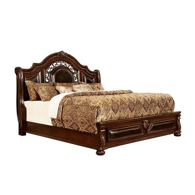 Flandreau Brown Cherry/Espresso Queen Bed