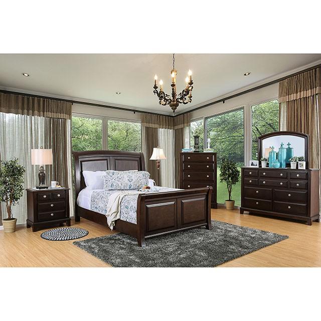 Litchville Brown Cherry Queen Bed