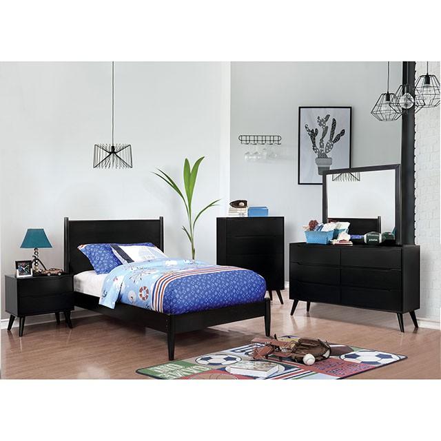 LENNART II Black Queen Bed