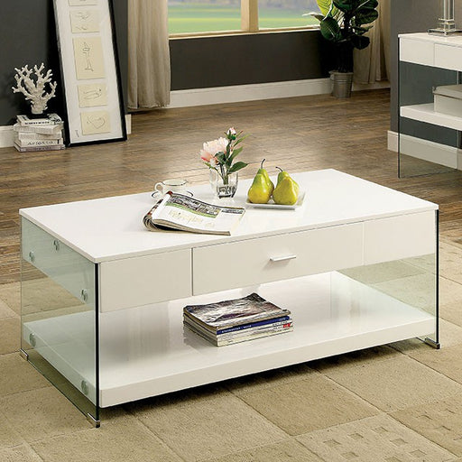 Raya White Coffee Table, White image